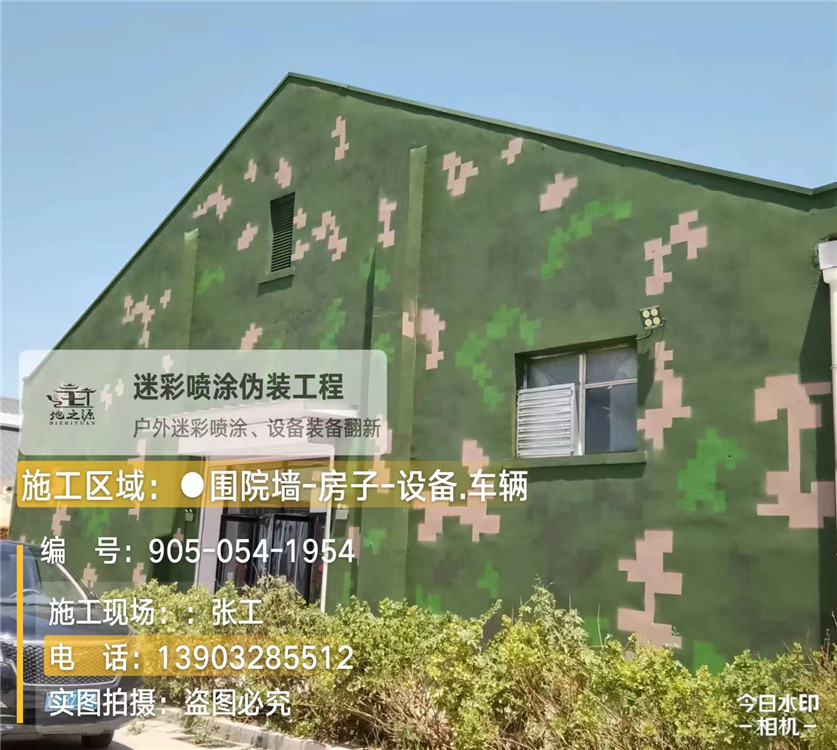 河西外墙数码迷彩漆施工报价清单(100㎡标准墙面测算)